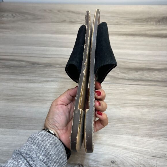 Sam Edelman Gio Black Suede Leather Slide Sandals Women's Size 6 Slip On - Picture 3 of 10